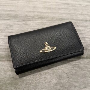 Vivienne Westwood Black Saffiano Leather 6 Key Ring Key Pouch Wallet